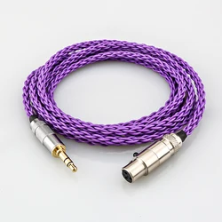 New 8 Core Audio Headphone Upgraded cables 3.5mm stereo plug to mini XLR for AK G Q701, K240S ,K271 ,K702 ,K141 ,K171, K712