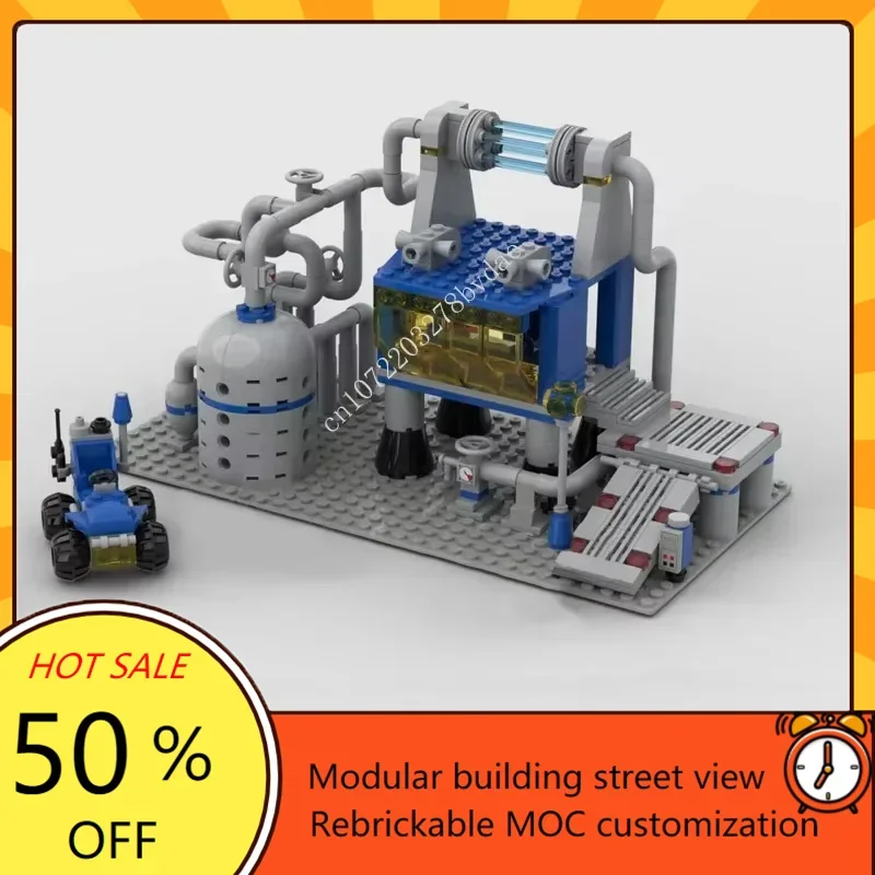 437PCS MOC Space Battle Modular Building Space Gas Mine Model Building Blocks Technology Bricks DIY Assembly Toys Gift