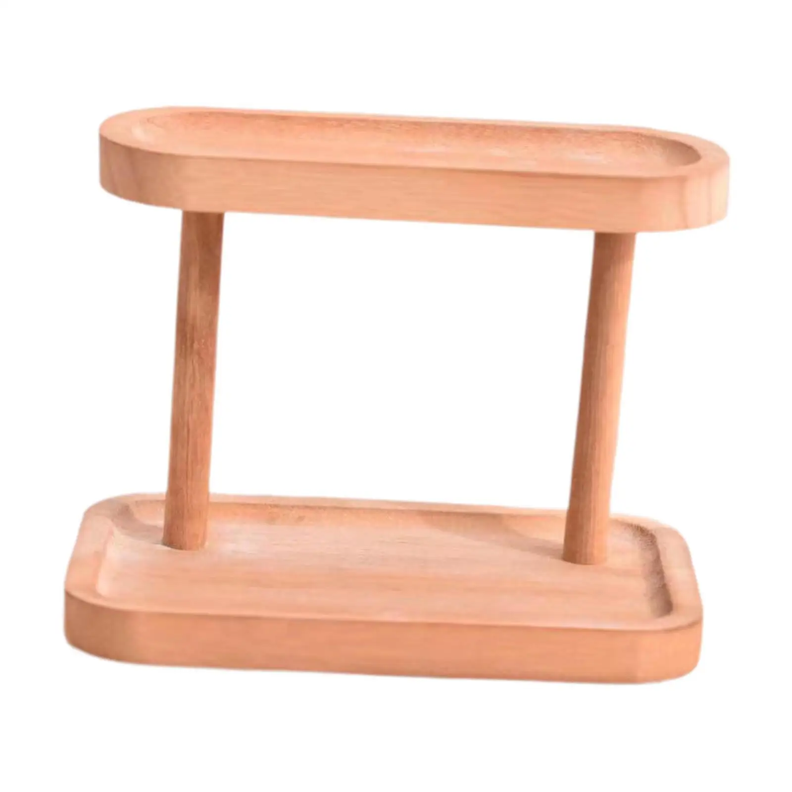 Jewelry Storage Rack Stable Base Dresser Wooden Showcase Earrings Jewelry Display for Home Entrance Bedroom Countertop Bracelets