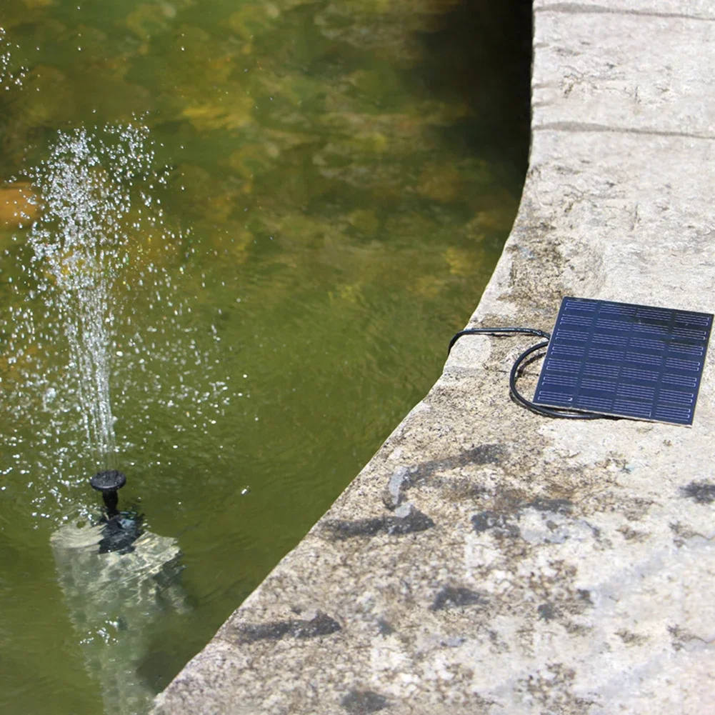 2W 7V Solarpanel-Wasserbrunnen-Set mit Pumpe für Teich, Garten, Vogelbad