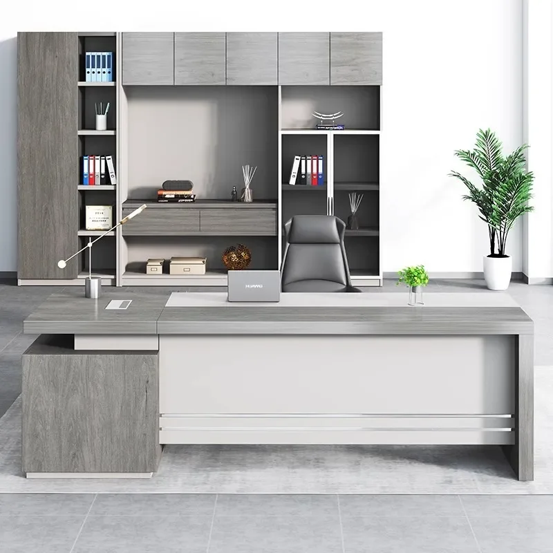 Atmospheric Large  Desk and Chair Set Modern Manager President Supervisor Table Simple Office Furniture