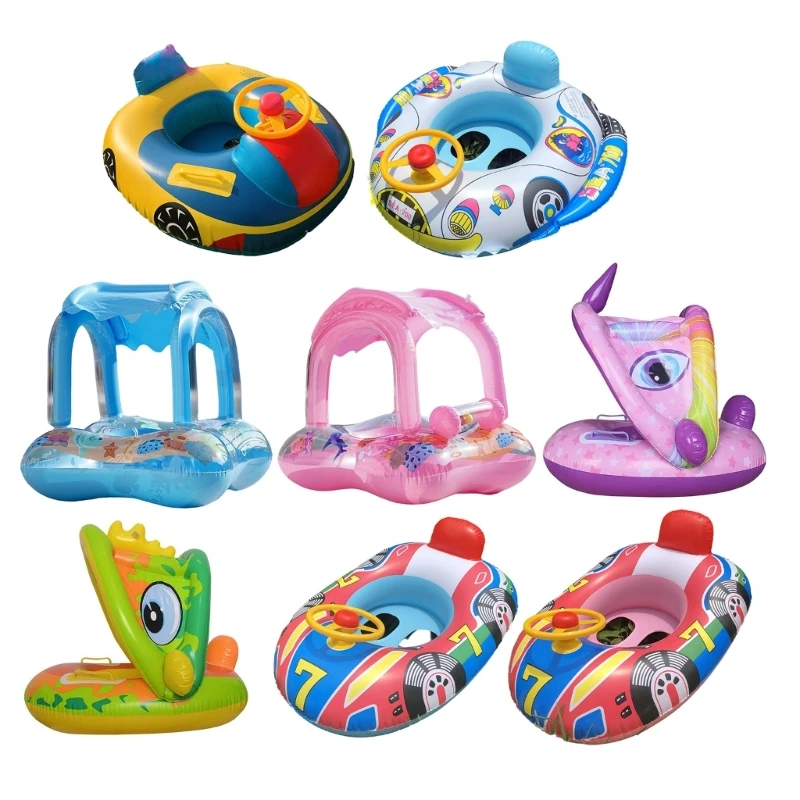 

B2EB Kids Cartoon Float Swimming Rings Infant Outdoor Swim Rings Kids Swim Trainer