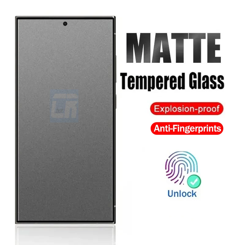 

Matte Tempered Glass Unlock Screen Protector for Samsung S25 S24 Ultra Frosted Protective glass for Samsung S23 S22 S21 Plus