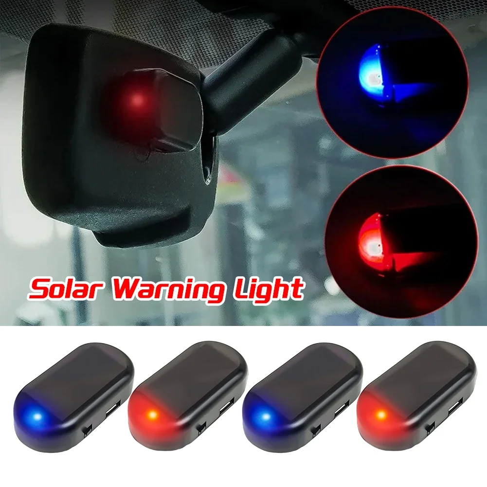 

Solar Powered Simulated Dummy Alarm Super Bright LED Fake Security Light Simulated Car LED Warning Light Anti-Theft Caution Lamp