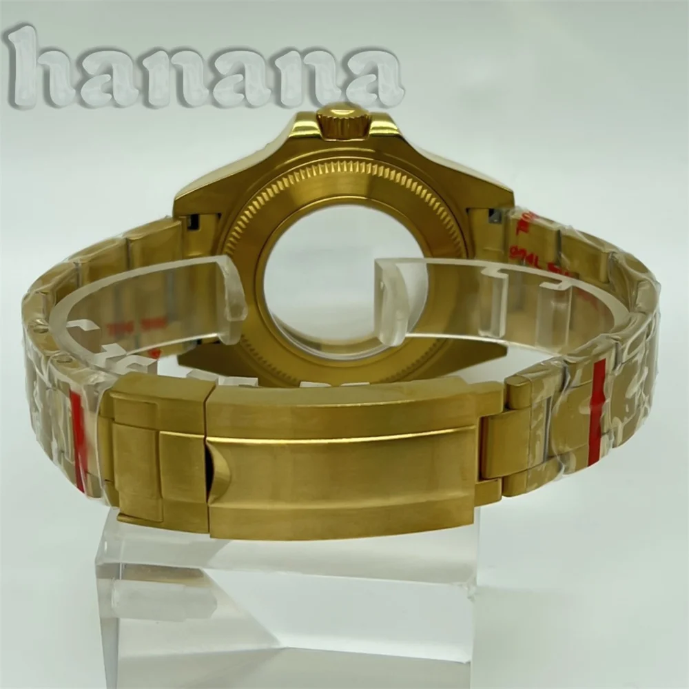 NH35 золото 43 мм глубоководный дань большой корпус GMT керамический безель подходит для NH34 NH35A NH36 ETA2824 Механизм сапфировое стекло