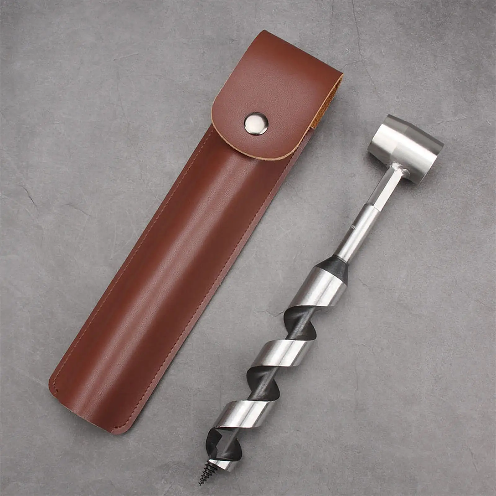 Portable Auger Drill Bit Survival Bushcraft Tools Survival Tool Manual Wood Auger Drill Bit for Wilderness Travel Camping