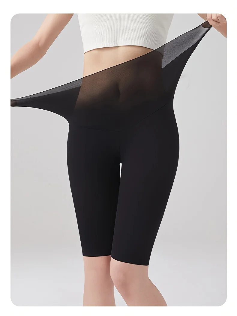 Ultradünne Sommer-Sicherheitsshorts für Damen, Übergröße, hohe Taille, elastisch, unter dem Rock, Eisseide, nahtlose Boxershorts, Unterwäsche – Detail 11