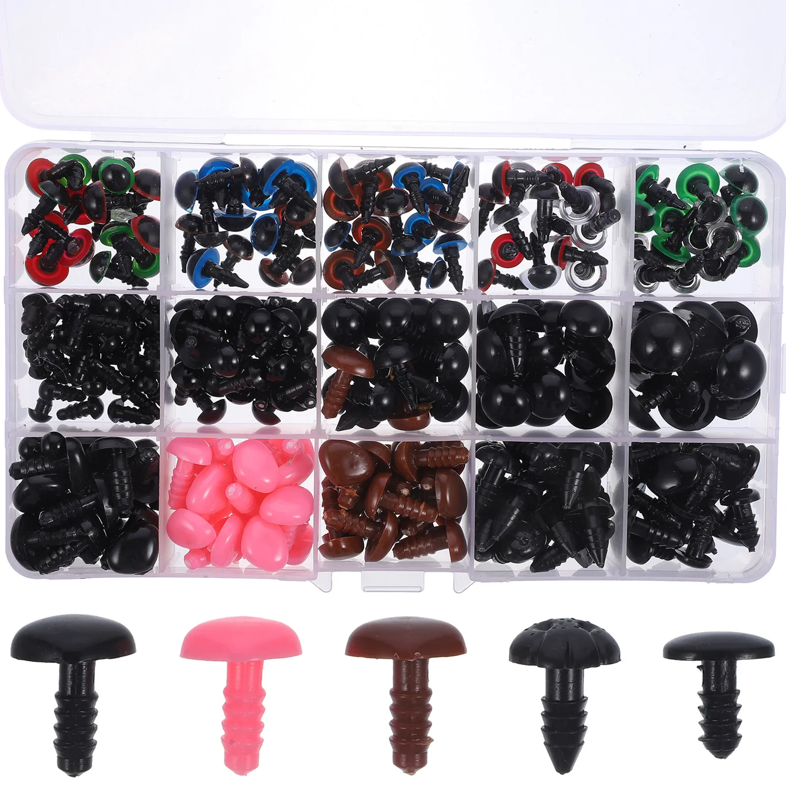 1-box-eyes-nose-set-plastic-safety-3d-effect-craft-kit-for-crochet-animals-stuffed-animal-diy-accessories