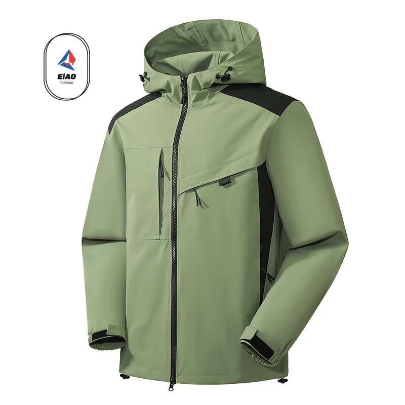 سترة واقية مقاومة للماء للرجال من EiAO، معطف رياضي خارجي خفيف الوزن للمشي لمسافات طويلة وركوب الدراجات، معطف واق من المطر مقاوم للرياح وجيد التهوية #4