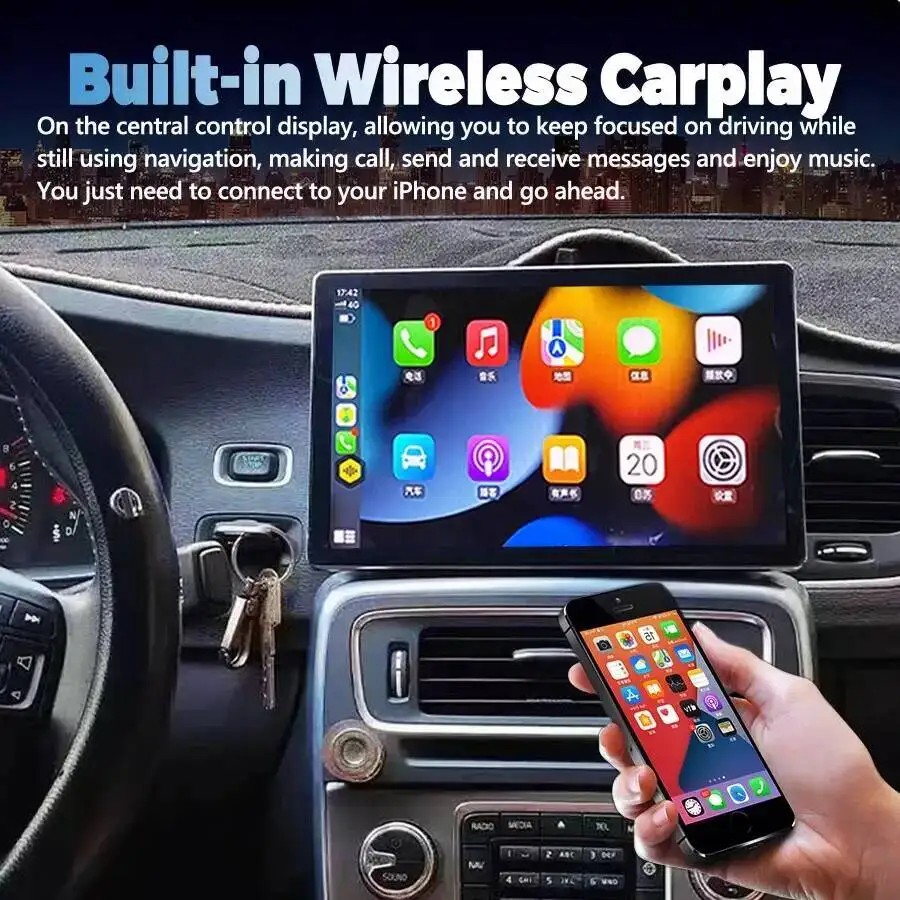 Dual System Android 15 Screen CarPlay For Volvo S60 V60 2010-2018 Car Radio GPS Navigation Multimedia Video Player Auto Stereo