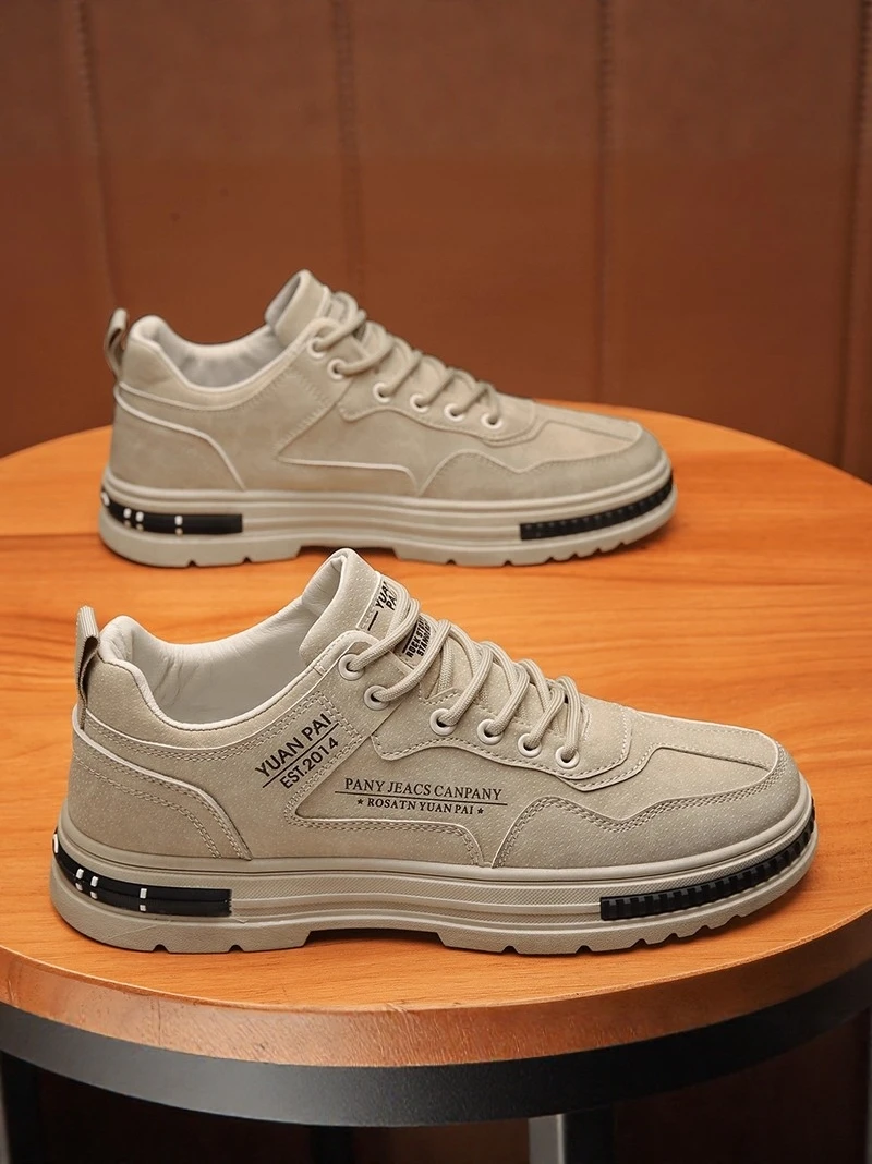 

Men's Work Shoes Casual Sports Thick Bottom Leisure Outdoor Footwear Anti-Slip Wear-Resistant Comfortable for Daily Use