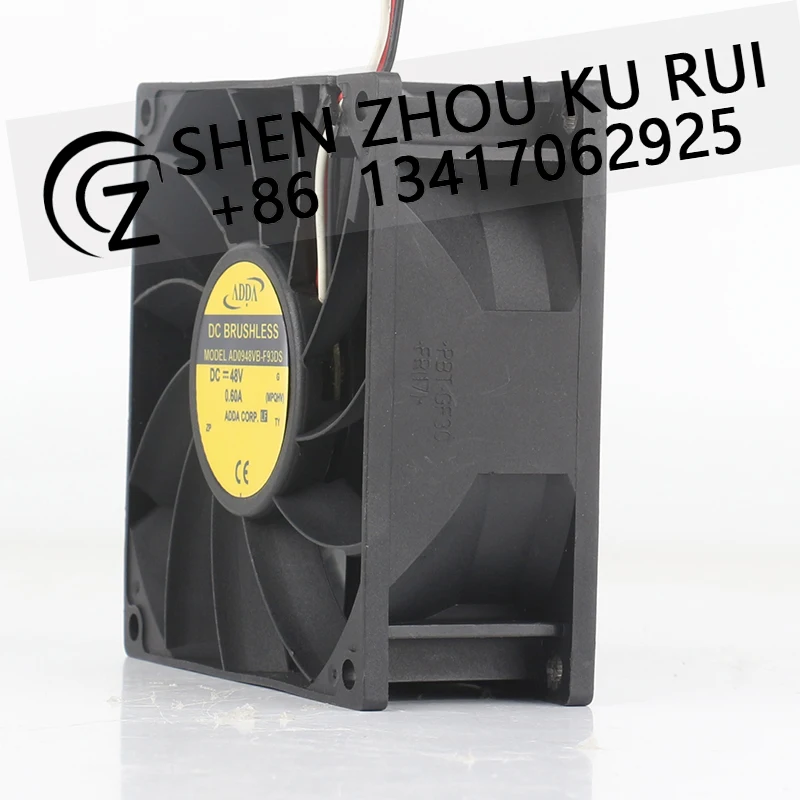 New original Taiwan ADDA 48V 0.60A 9038 9CM Inverter three-wire silent AD0948VB-F93DS cooling fan