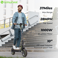 Isinwheel S10Max Foldable Electric Scooter High-Speed 45 Km/h 1000W 15Ah 48V Urban Commuting Scooter