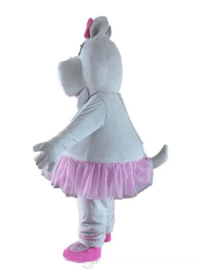 mascot pretty hippo girl mascot costume newly customized adult size cartoon hippo theme anime cosplay carnival fancy dress 2616