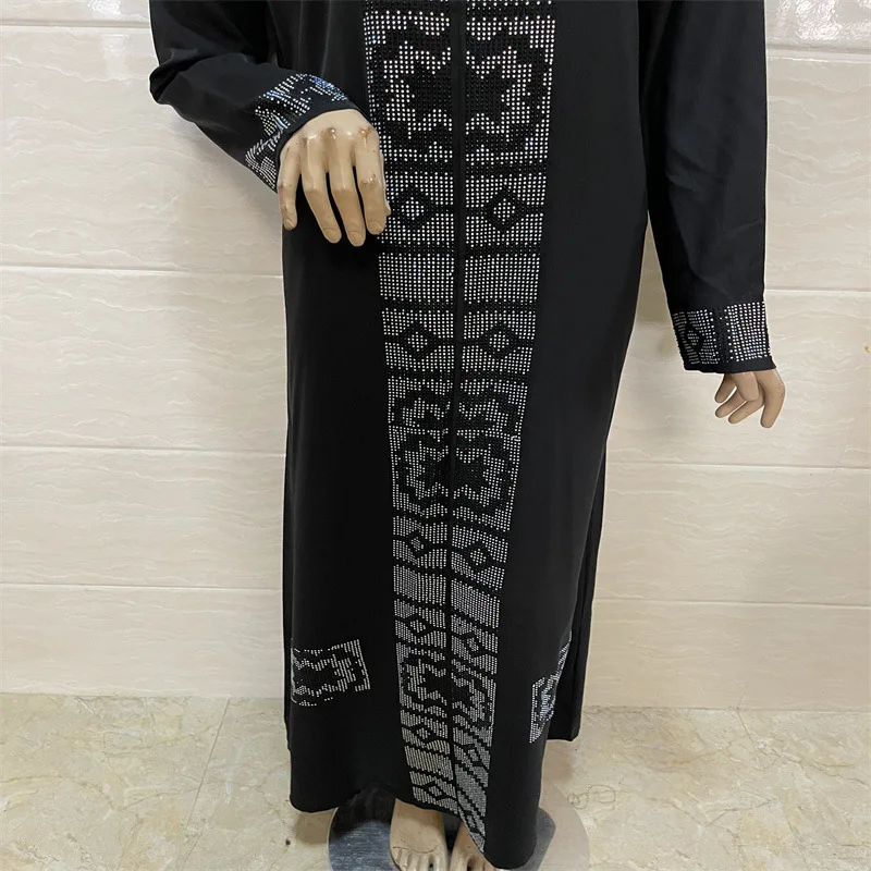 African Dresses For Women Vetement Femme Dashiki Abaya Diamonds Maxi Dress Africa Clothes Dashiki Ankara Dresses Autumn New