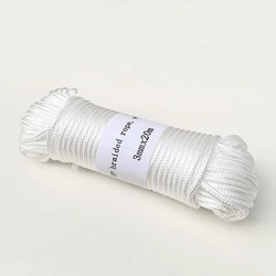 2/3/4/5mm Polypropylene Braided Rope White Hangtag Clothesline Home Decoration Garden Accessories Outdoor Camping Rope
