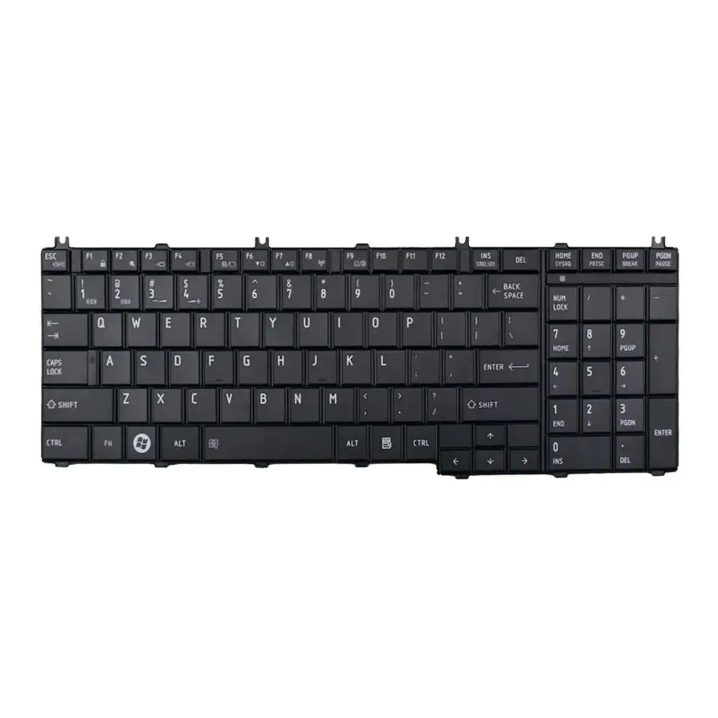 

Laptop Keyboard Black Plastic Replacement Part US Layout for Toshiba Satellite L650 L655 L750 Series