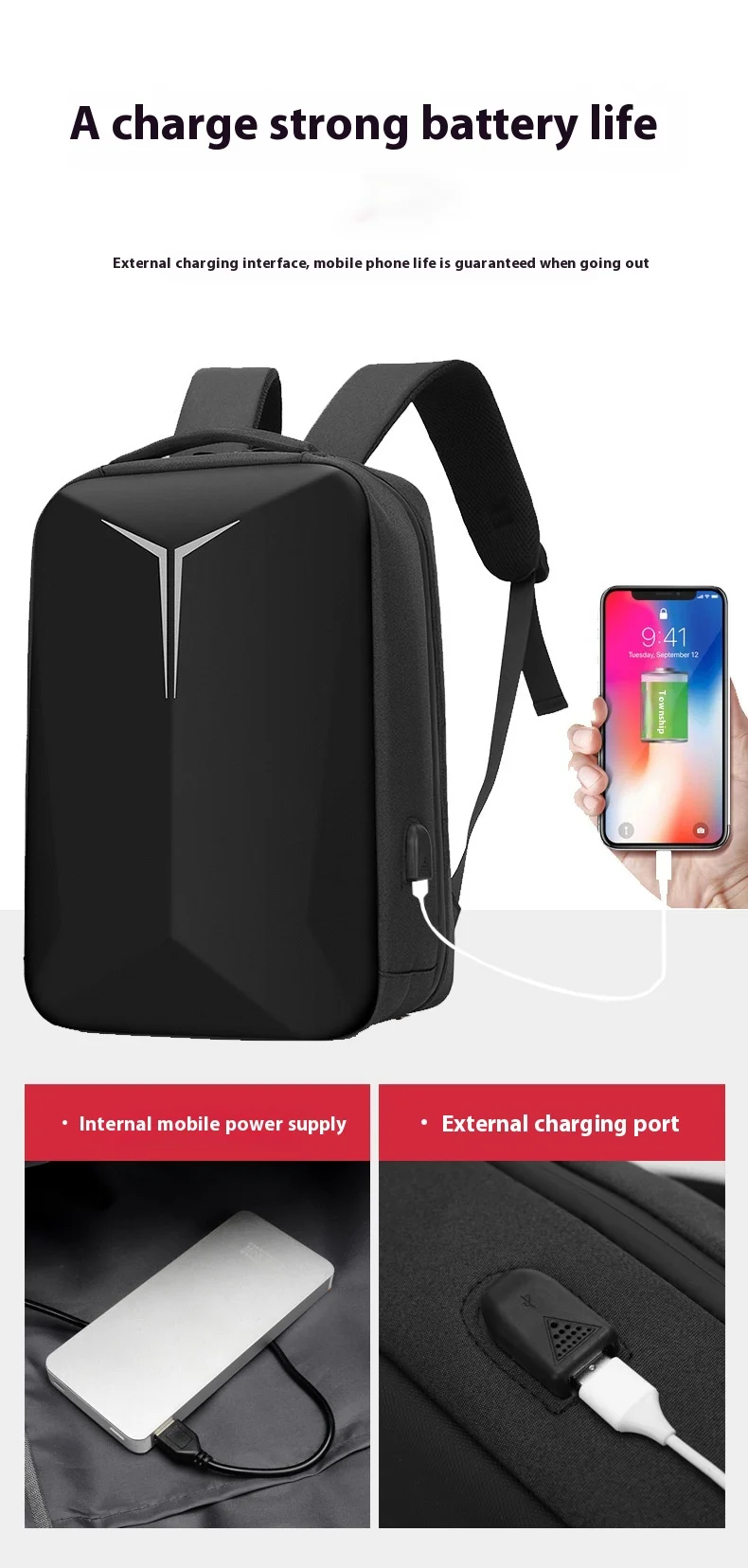 Business Commuting Men's Backpack With High-end Feel Large Capacity Fashionable Backpack Travel Backpack Computer Bag Waterproof Backpack_voghion.com