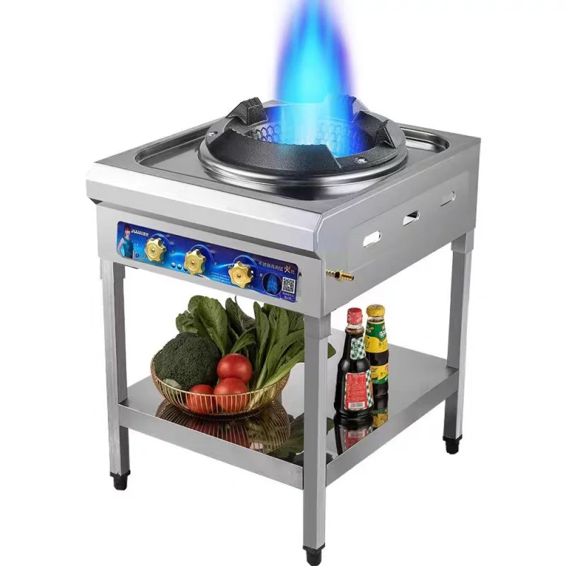 High Pressure Single Burner Gas Stove For Restaurant Kitchen Cooking Soup Commercial Kitchen Floor Standing Cooker