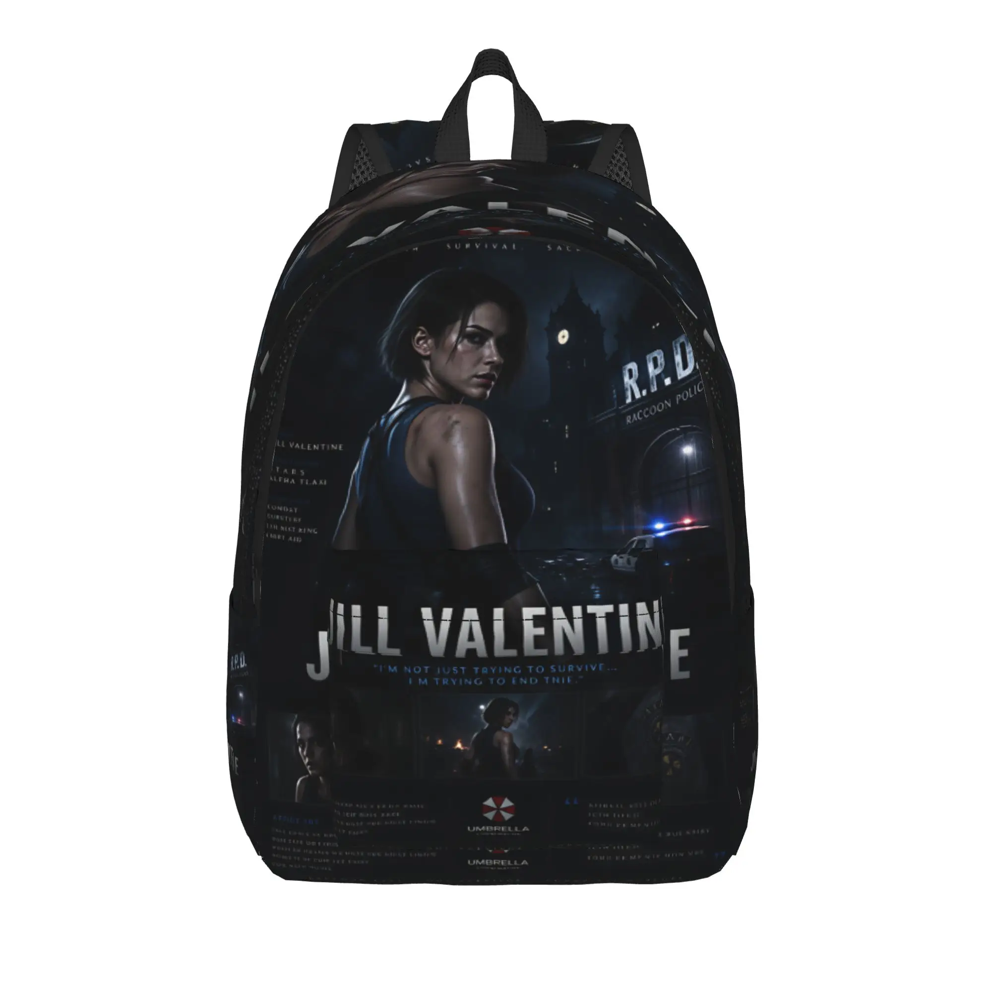 Jill Valentine Resident Evil  Backpack  Workout Backpacks Male Designer Print High School Bags Cool Rucksack