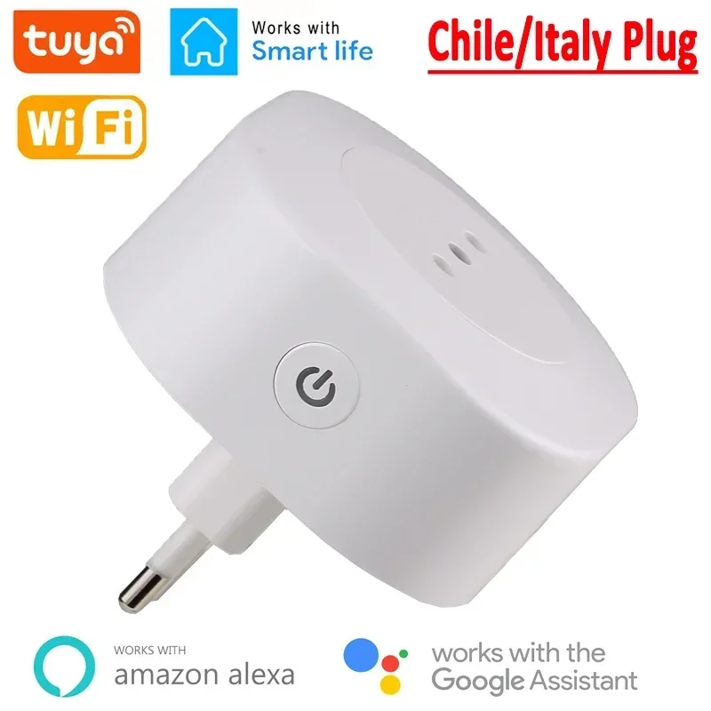 16A Israel Italy/Chile Smart Wifi Power Plug APP Control Wireless Socket Outlet For Alexa Google Home Assistant Tuya SmartLife