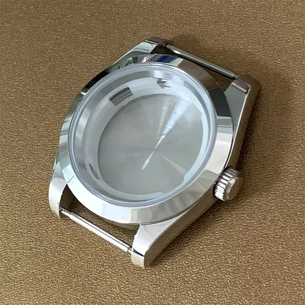 

For Miyota 8215 Sapphire Glass Mirror 39mm Stainless Steel Case Solid Bottom Watch Case Cover for Mingzhu 2813/3804 Movement