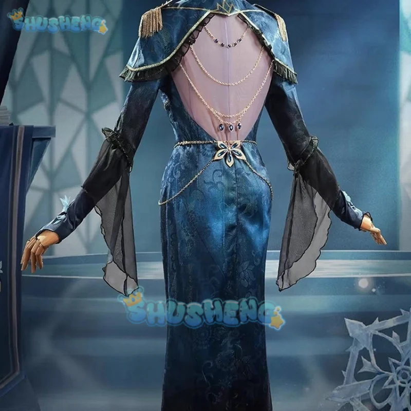 Shusheng Fiona Gilman الكاهنة تأثيري حلي الهوية V لعبة البدلة الزي الرسمي فستان حفلة الهالوين الزي الملابس