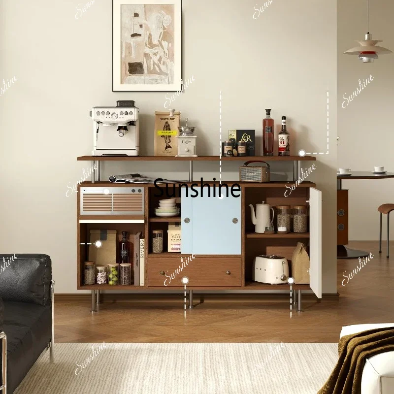French retro side cabinet against the wall integrated utility cabinet living room locker