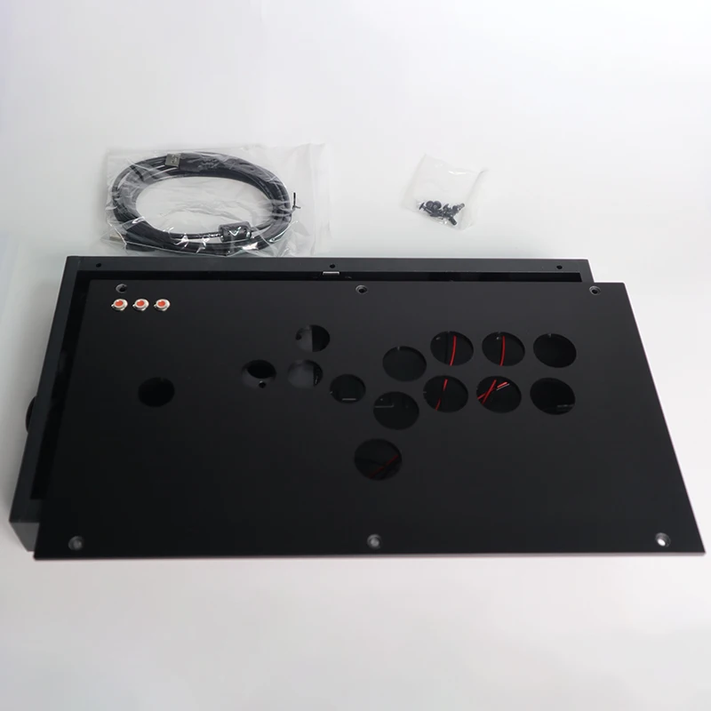 FightBox Custom Box and Panel F/M Series Hitbox Style Arcade Game Controller Box, with Cable and Support for Custom Art Patterns