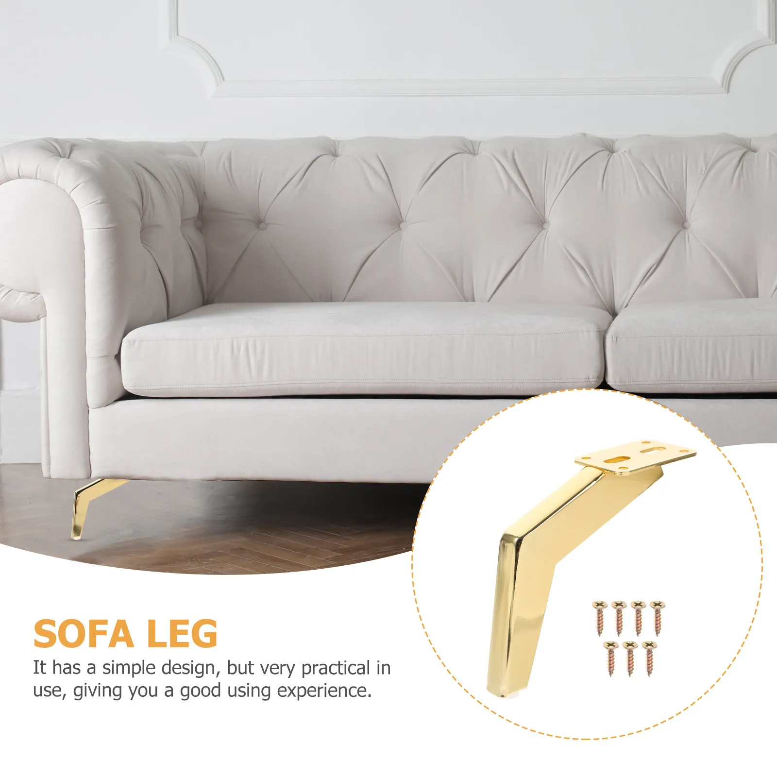 

Solid Iron Furniture Support Legs High Load Capacity Thick Stable for Sofa Bed Cabinet Tea Table TV Stand Office Home