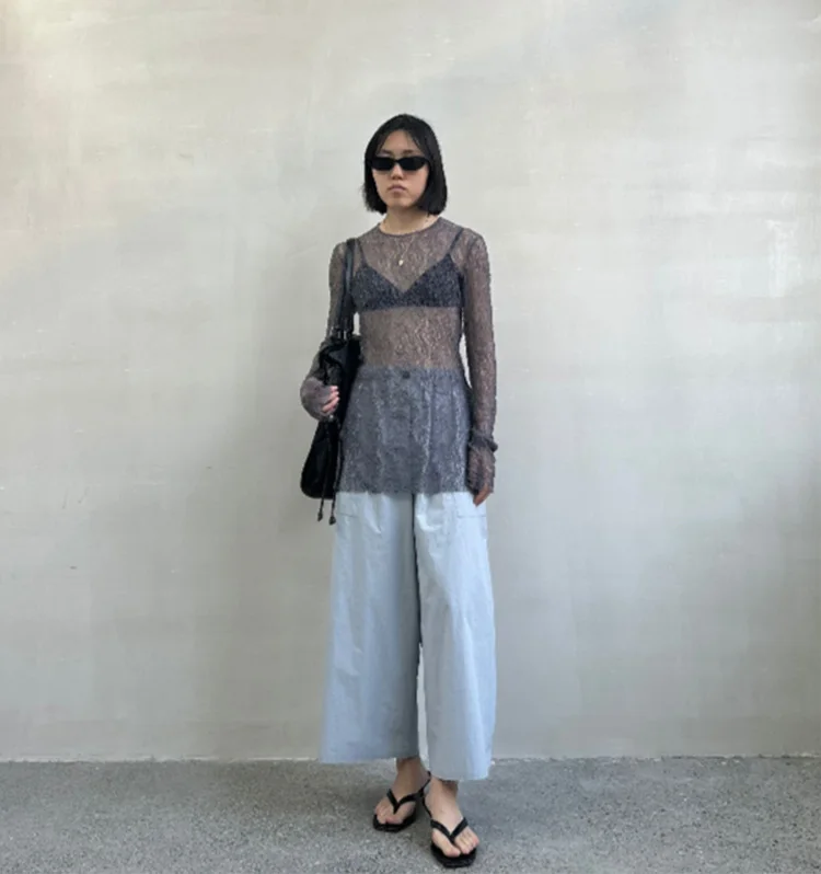 Plus-Size Summer A-Line Women's Wide-Leg Pants, Loose Thin Cropped Pants, Casual Carrot Pants