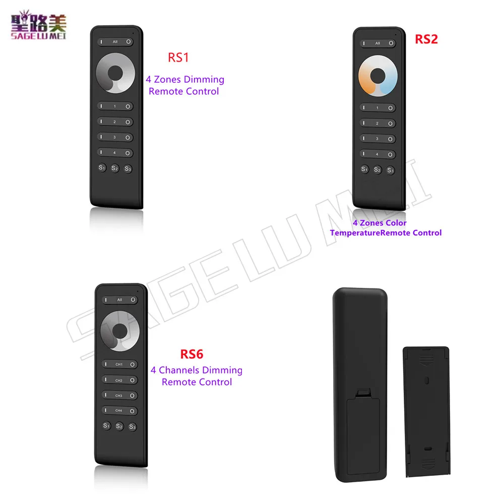 

RS1 4Zones Dimming/RS2 4Zones Color Temperature/RS6 4Channels Dimming Remote Control for Skydance Single color or CCT Controller