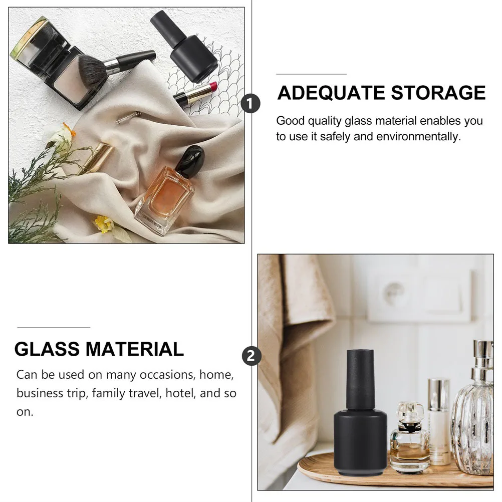 

13Pcs Empty Nail Polish Container Glass Bottle for Nail Art Gel Storage Reusable Manicure Store Supplies Dispenser