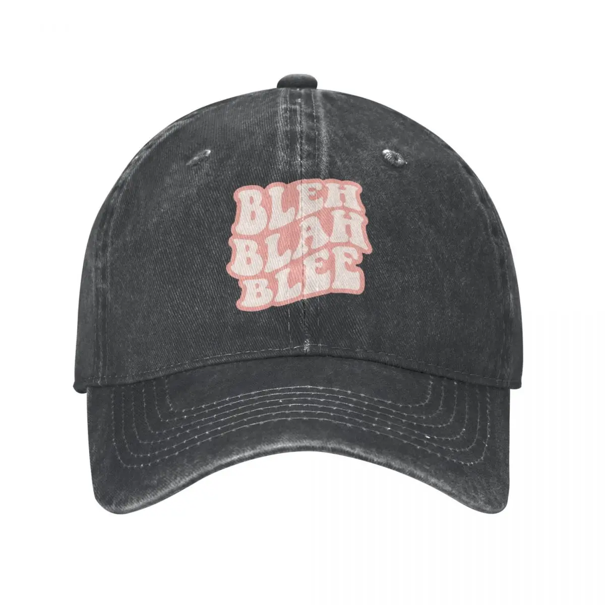 Nonsense Bleh Blah Blee Vintage Pink Retro Denim Washed Baseball Cap For Women Cowboy Snapback Caps Mens Hot Sale Sun Hats