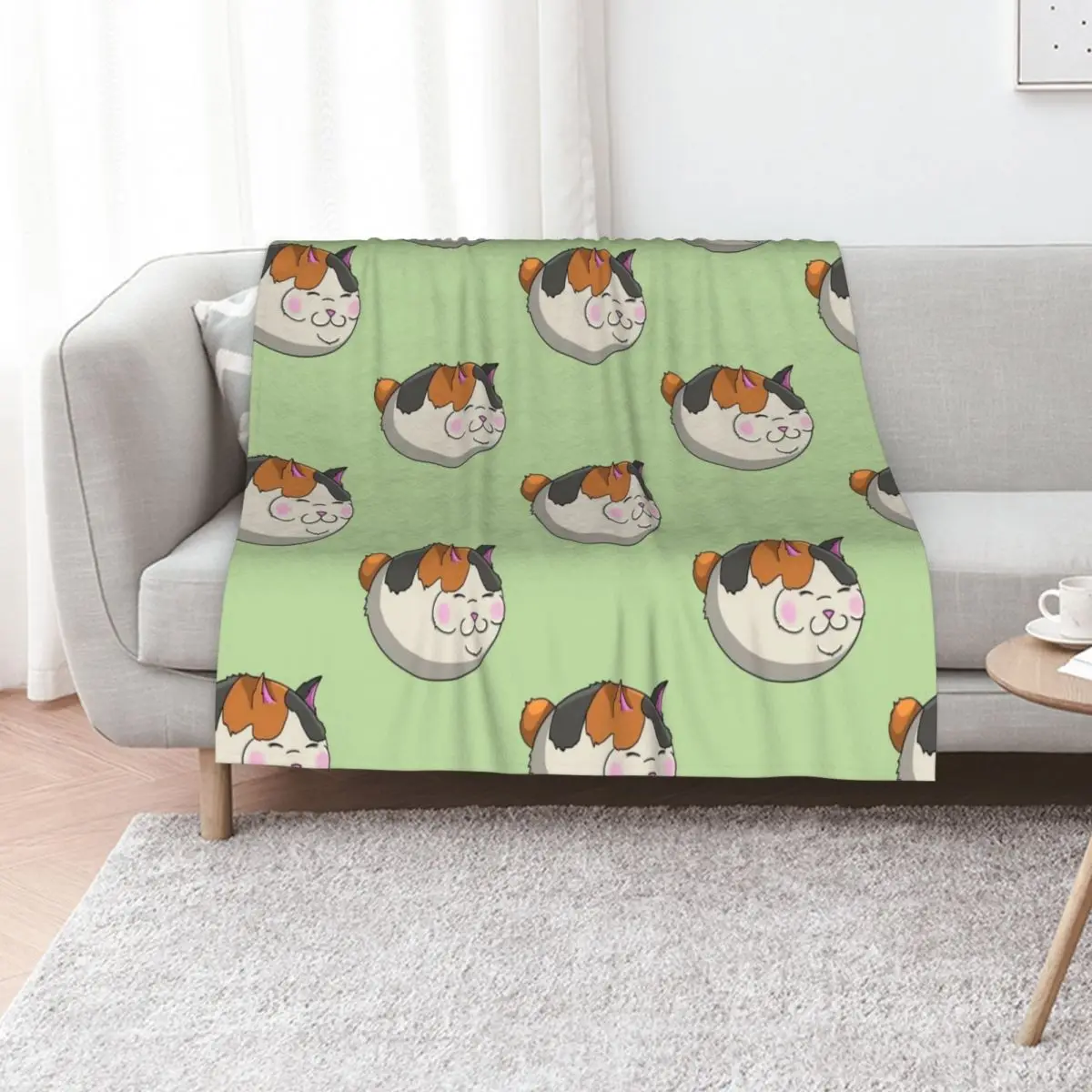 

Fat Cat Throw Blanket anime Cute Designers Luxury Blankets