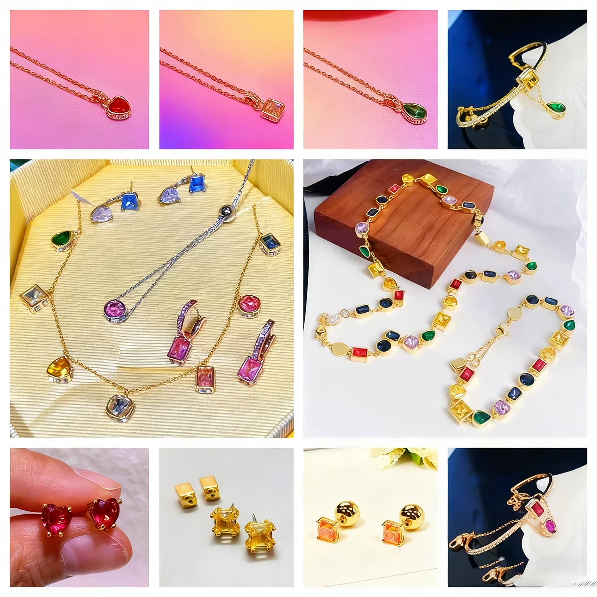 

Новый тренд 2025, роскошные ожерелья, серьги, женские комплекты высокого ювелирного изделия, очаровательные блестящие капли воды, кристаллы, романтический подарок на годовщину