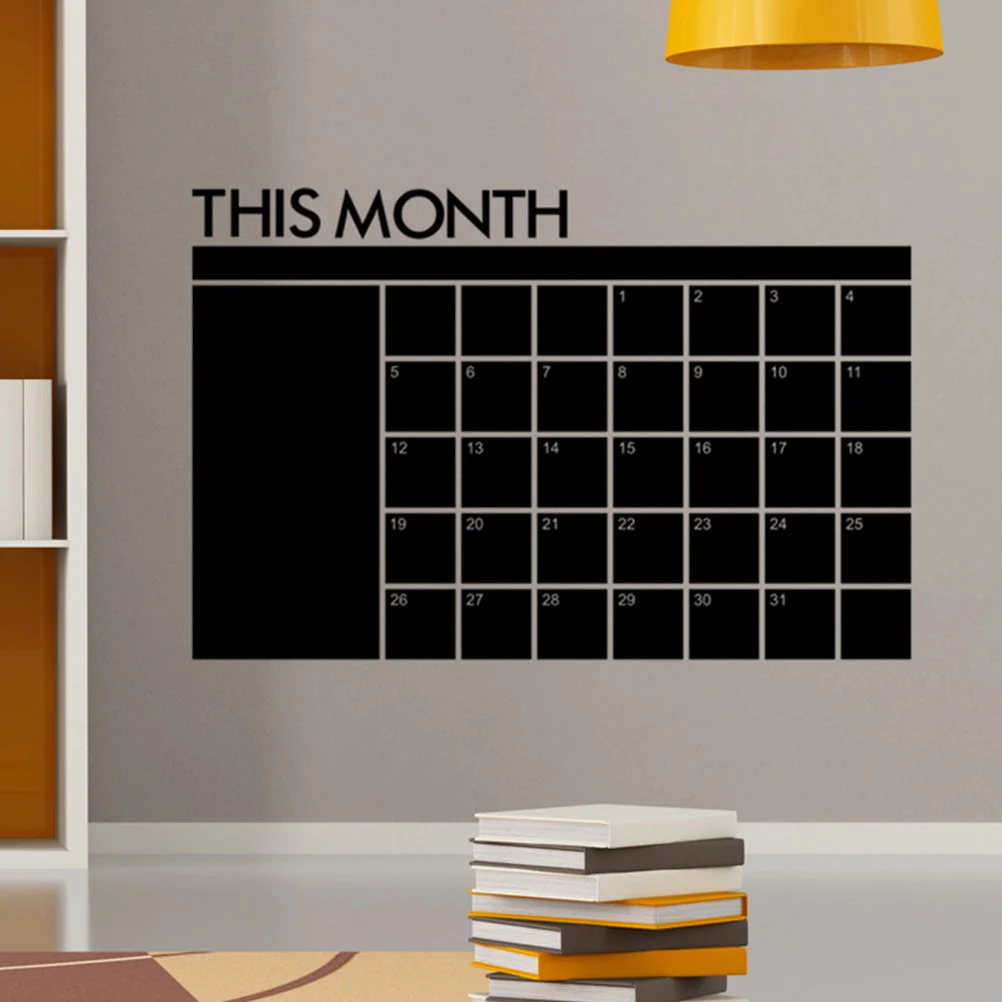 Imagem -02 - Calendário Quadro Negro Adesivos Magnéticos Mensais para Geladeira Parede Doméstica Apagar Apêndice Escritório