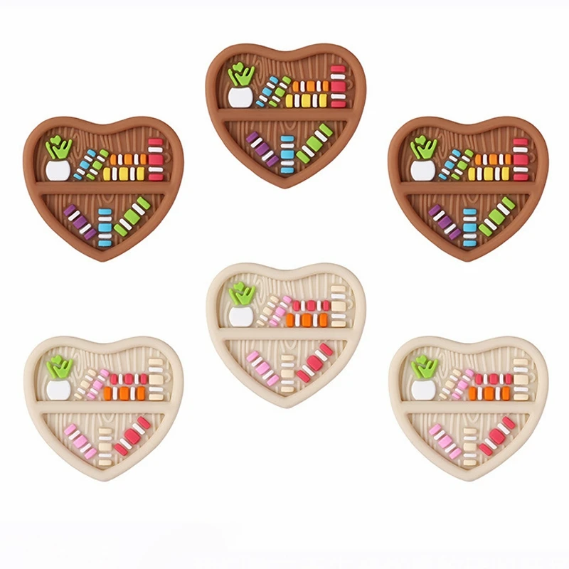 

10/20Pcs Silicone Beads Mini Bookcase Cartoon Focal Beads Jewellery Making DIY Keychain Beaded Pen Bracelets Jewelry Accessories