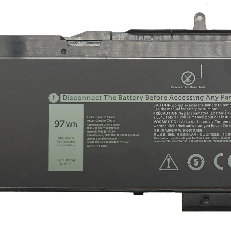 Laptop Battery 1FXDH 1WJT0 D191G 11.4V/97Wh For Latitude 5411 5510 Precision 3540U 3540 Inspiron 7500 7706 2-IN-1 Notebook