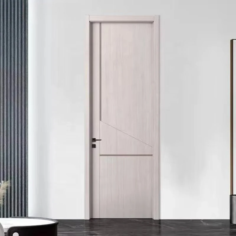 New Chinese Designer Modern MDF Finished Sound Insulation Bedroom Doors Model D006 for Houses Interior
