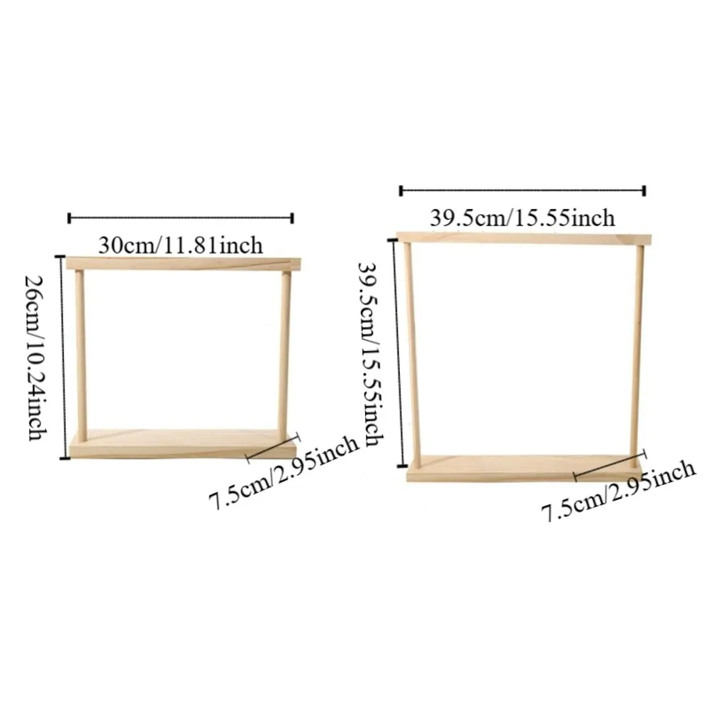 Simple Portable Wood Necklace Stand Exquisite Bracelets Display Necklace Hanging Rack 12 /18 Hook Jewelry Jewelry Holder Store