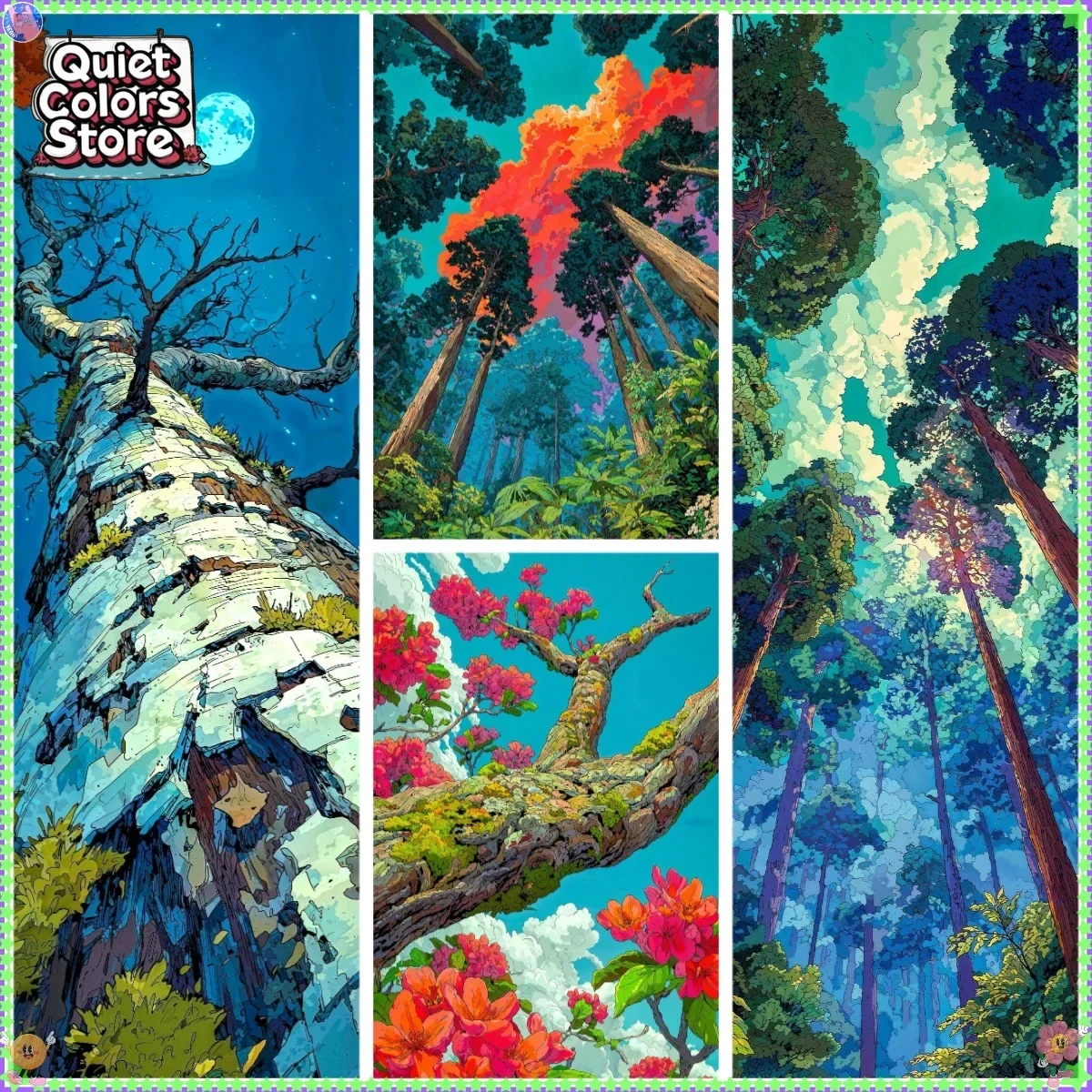 لوحة زيتية رقمية بدون إطار يمكنك صنعها بنفسك تأخذ نظرة على نمو الأشجار ديكور المنزل لوحة جدارية ديكور غرفة النوم هدية