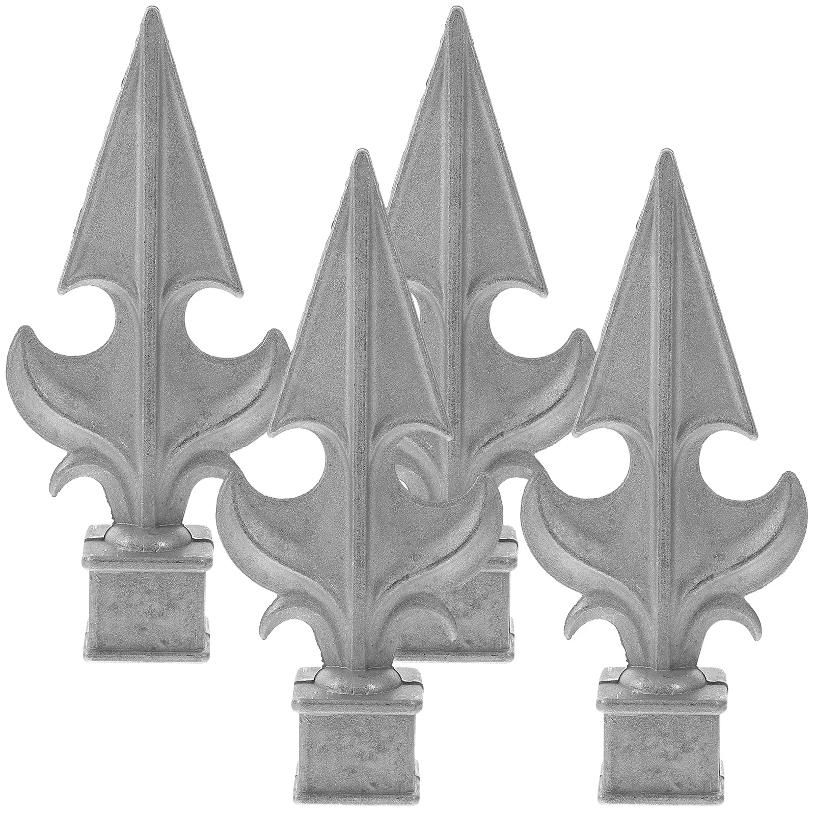 4 قطعة سياج الألومنيوم المصبوب الزخرفية Finials المعادن آخر القمم استبدال قبعات في الهواء الطلق حديقة سياج ديكور ساحة الزينة #1