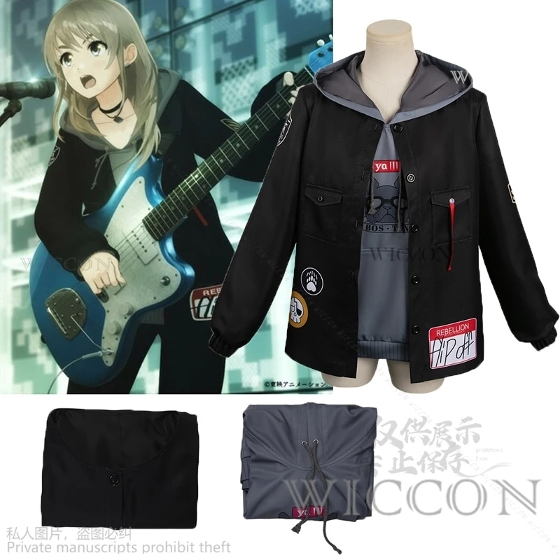 

Anime Girls Band Cry Cos Fantasy Momoka Kawaragi Cosplay Costume Adult Women Hoodie Coat Outfits Halloween Carnival Party Suit