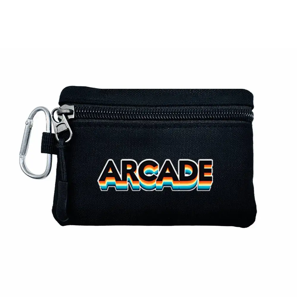 ARCADE Gradient Color Mini Coin Purse Adjustable Strap Hand Washable Wallet for Men Women Keys Earphones Cash Holiday Gift