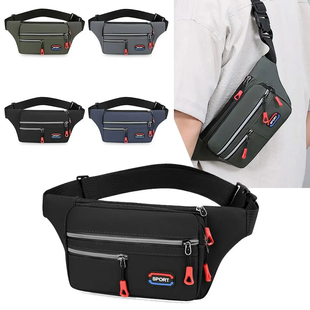 

Anti-theft Men Waist Bag Fanny Pack Close Fitting Waist Bags Mobile Phone Waist Pack Multi-layer Sports Waist Bags Outdoor