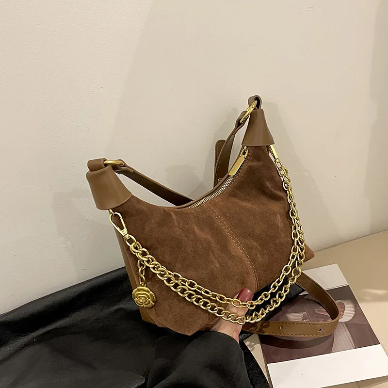 

2025 Fall Winter Korean Style Chain Bag, Minimalist Underarm Purse for Women, Fashionable Crossbody Bag & Casual Shoulder Bag