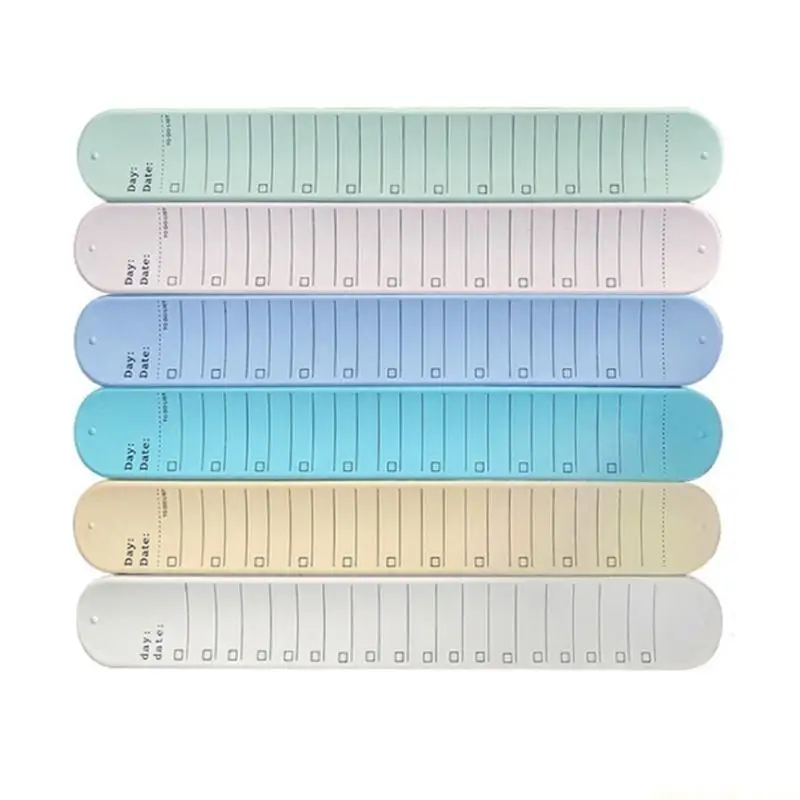 Multifunctional 3-in-1 Slap Bracelets, Memos Pad, Ruler, Writable Erasable Slap Bracelets for Memos Notes Timetable
