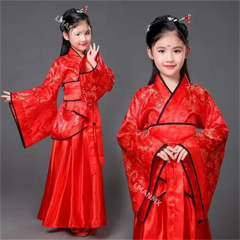 Commercial Chinese Lion Dance costume folk dance costume costume Hanfu Dress for girl kids children girls lion dance China Cloth