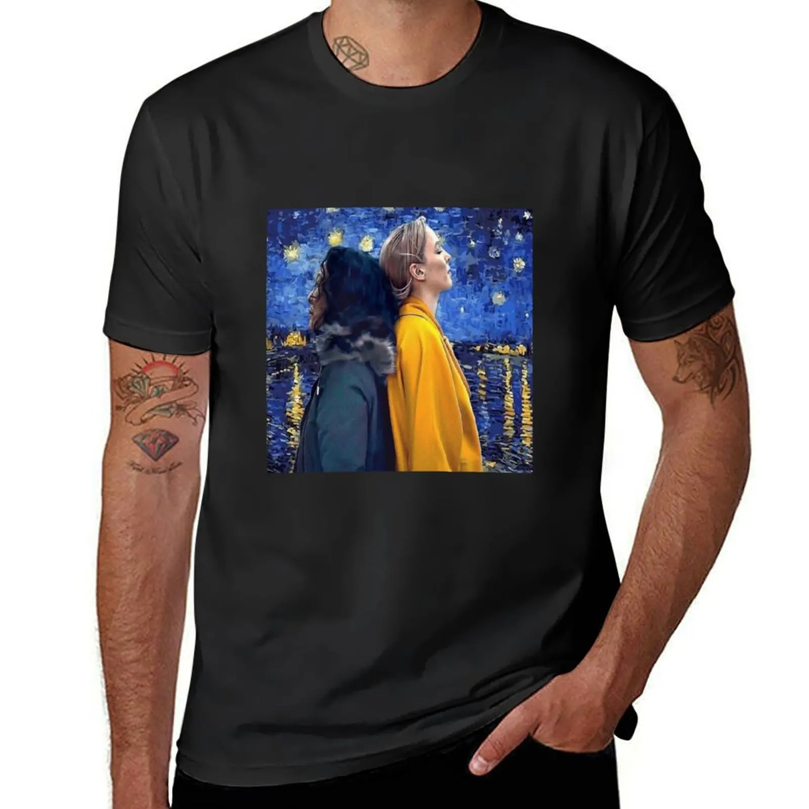 

Starry night-Killing Eve T-Shirt sports fans blacks sublime boys animal print mens t shirts pack